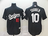 Dodgers 10 Justin Turner Black Turn Back The Clock Cool Base Jersey,baseball caps,new era cap wholesale,wholesale hats